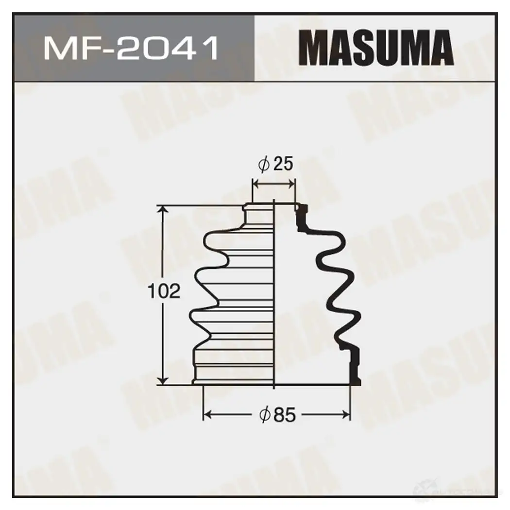 Пыльник ШРУСа (резина) MASUMA OEP02 G MF-2041 1422881214 изображение 0