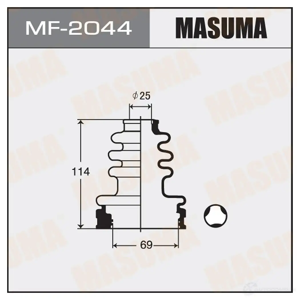 Пыльник ШРУСа (резина) MASUMA FQLPN1 G MF-2044 1422878980 изображение 0
