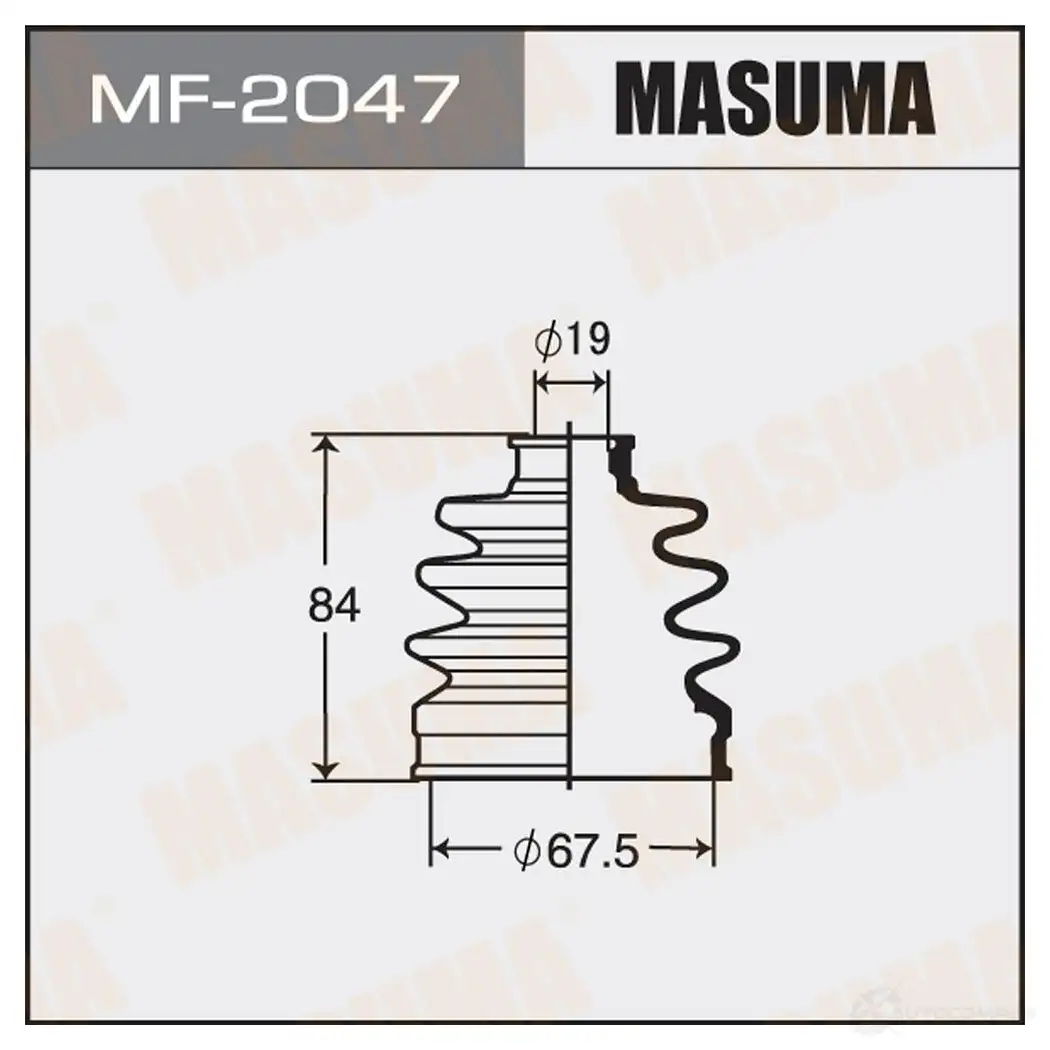 Пыльник ШРУСа (резина) MASUMA KZI6 0H MF-2047 1422881211 изображение 0