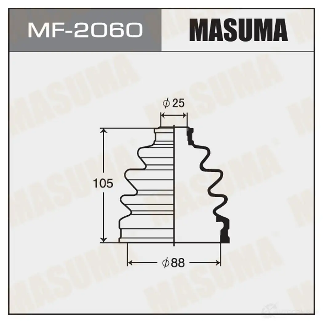 Пыльник ШРУСа (резина) MASUMA F UYGJEW MF-2060 1422881203 изображение 0