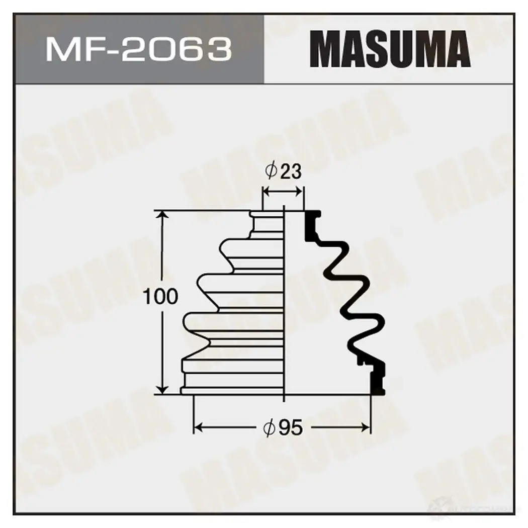 Пыльник ШРУСа (резина) MASUMA Y LZQ2E MF-2063 1422881200 изображение 0