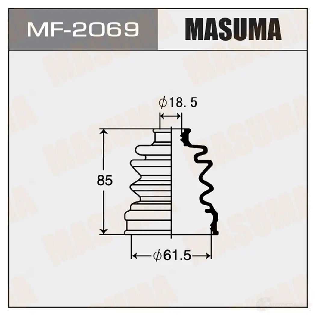 Пыльник ШРУСа (резина) MASUMA MF-2069 1422881197 HKUIS R изображение 0