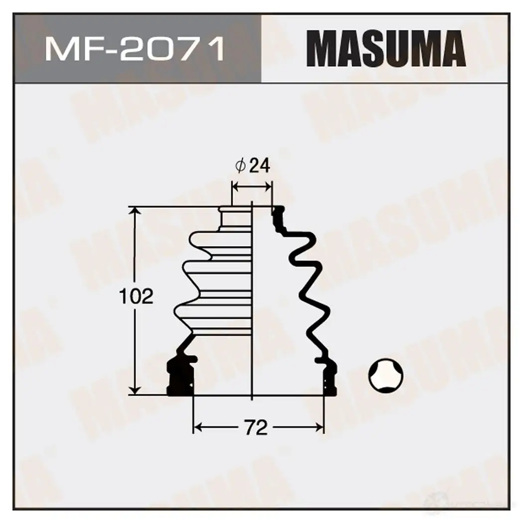 Пыльник ШРУСа (резина) MASUMA WT QTWTY 1422881195 MF-2071 изображение 0