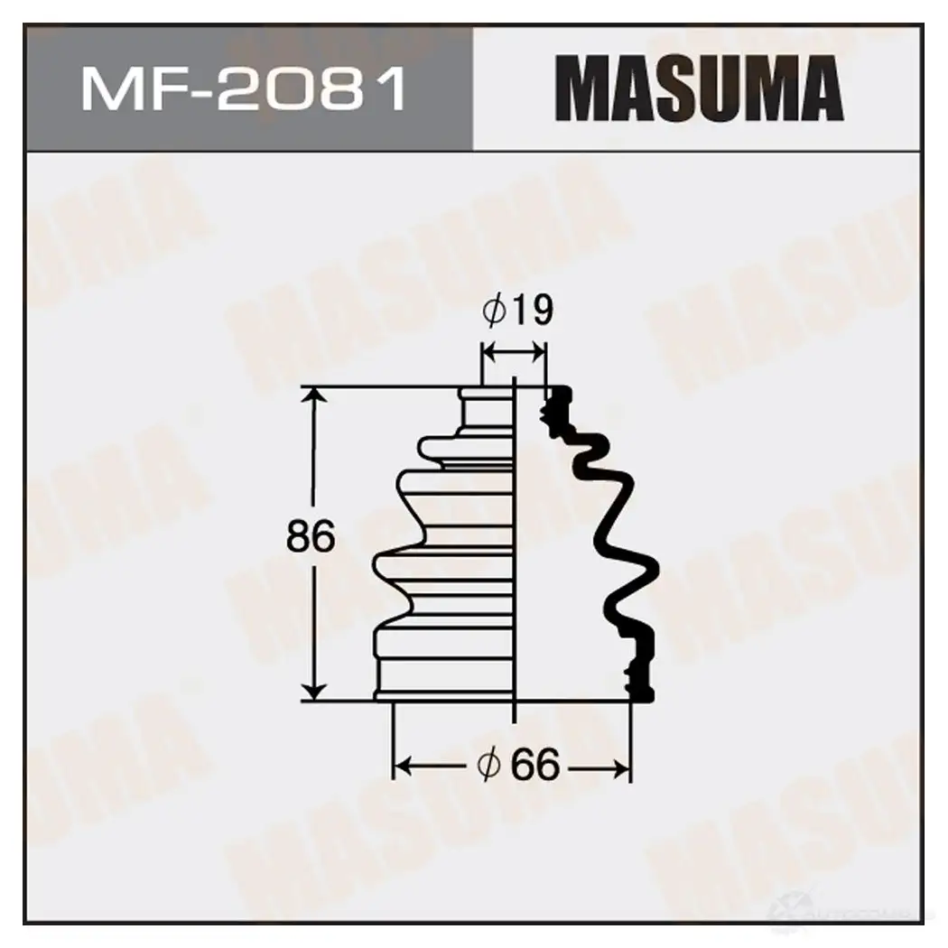 Пыльник ШРУСа (резина) MASUMA MF-2081 S4JJPA A 1422881189 изображение 0