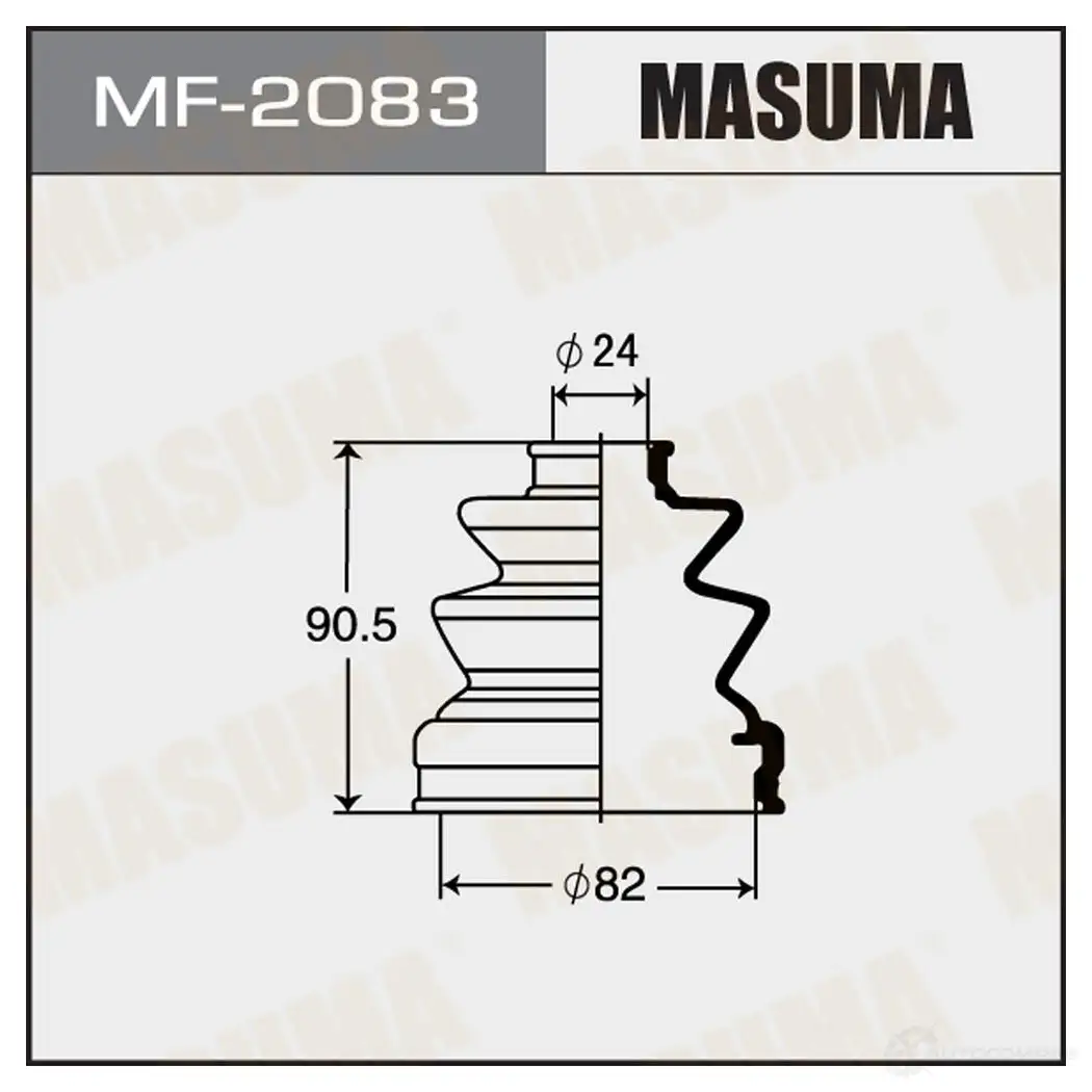 Пыльник ШРУСа (резина) MASUMA SPS225 9 MF-2083 1422881187 изображение 0