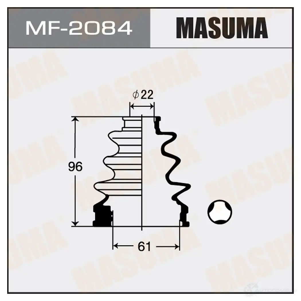 Пыльник ШРУСа (резина) MASUMA 1422881186 MF-2084 5D Z4T изображение 0