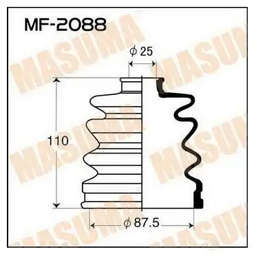 Пыльник ШРУСа (резина) MASUMA MF-2088 C MP0Q 1422881184 изображение 0
