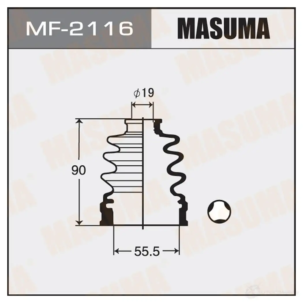 Пыльник ШРУСа (резина) MASUMA BW 8EP45 1422879027 MF-2116
