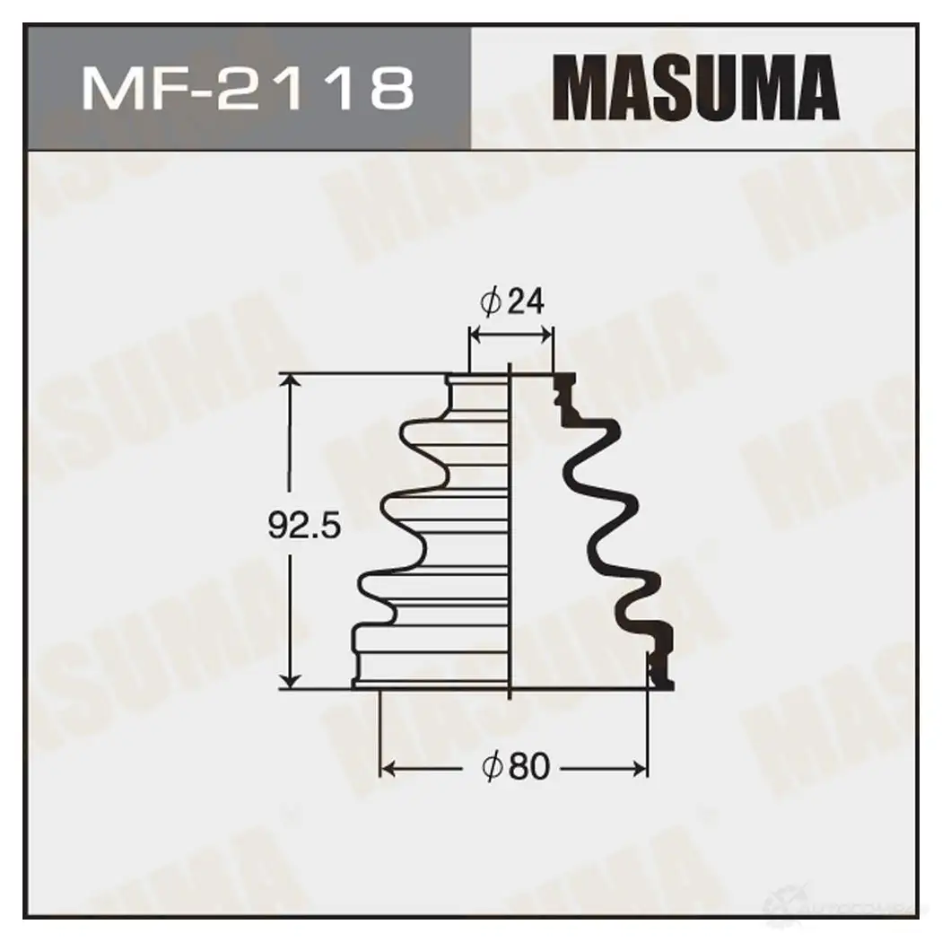 Пыльник ШРУСа (резина) MASUMA WGK WUKQ 1422879025 MF-2118 изображение 0