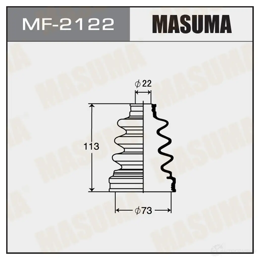 Пыльник ШРУСа (резина) MASUMA B A6RW MF-2122 1422879021