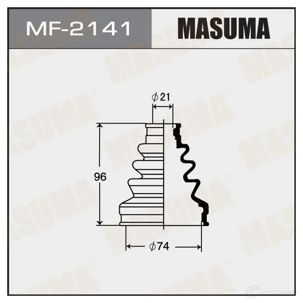 Пыльник ШРУСа (резина) MASUMA A K9MUA1 MF-2141 1422879012 изображение 0