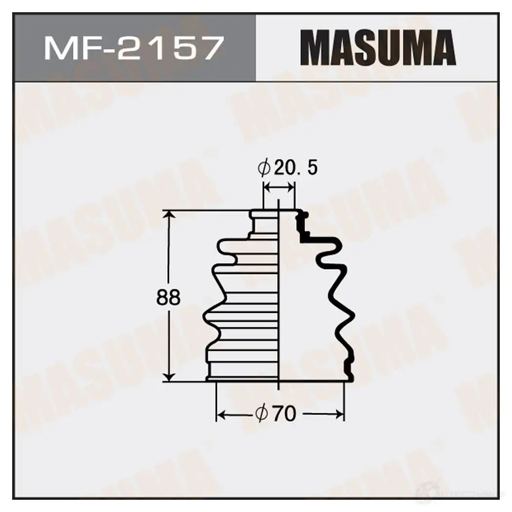 Пыльник ШРУСа (резина) MASUMA 2 X6GQ8O MF-2157 1422878978 изображение 0