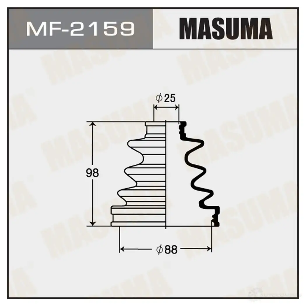 Пыльник ШРУСа (резина) MASUMA 1422879042 MF-2159 LJ 54QWQ - Изображение 1