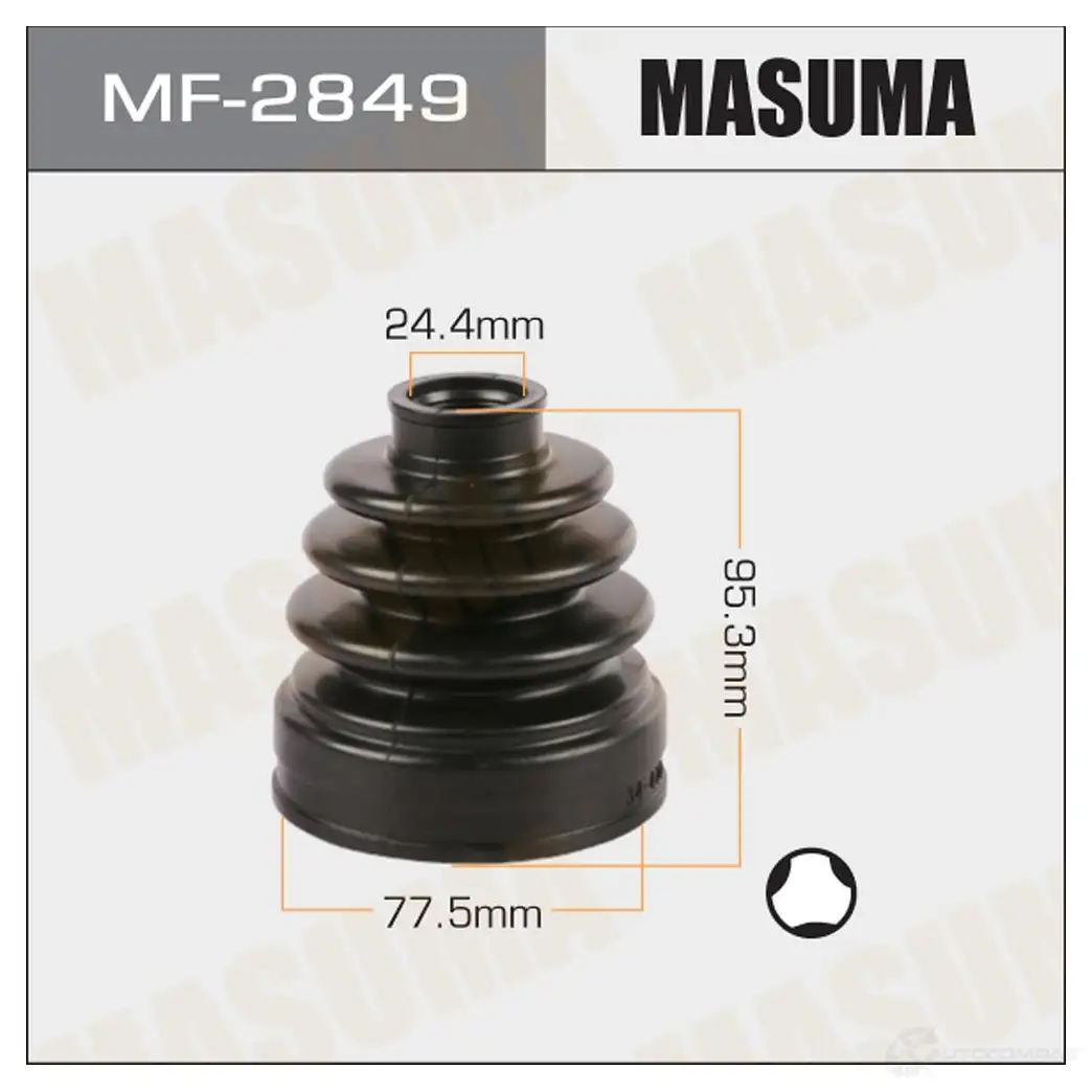 Пыльник ШРУСа (резина) MASUMA MF-2849 8ARF OB 1439698102 изображение 0