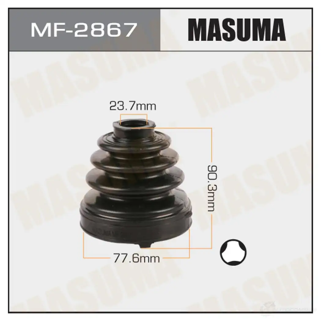 Пыльник ШРУСа (резина) MASUMA MF-2867 1439698113 3 2GBH изображение 0