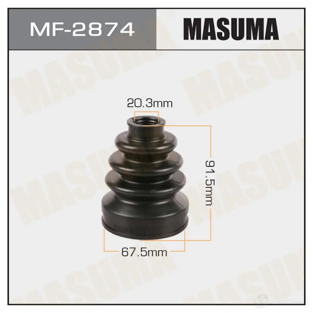 Пыльник ШРУСа (резина) MASUMA MF-2874 NFX E3 1439698118 изображение 0