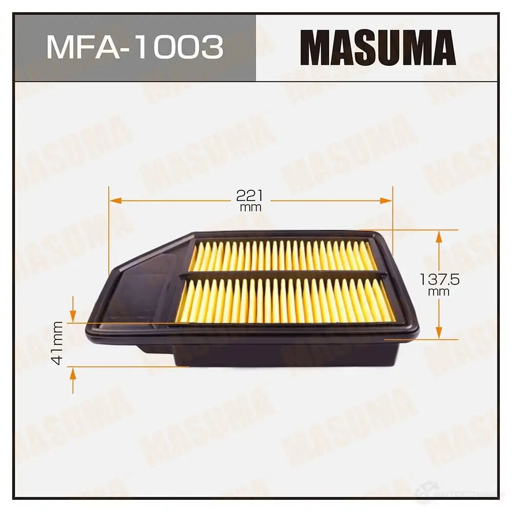 Фильтр воздушный MASUMA MFA-1003 BT1 PWS 1422884457 4560116761944 изображение 0