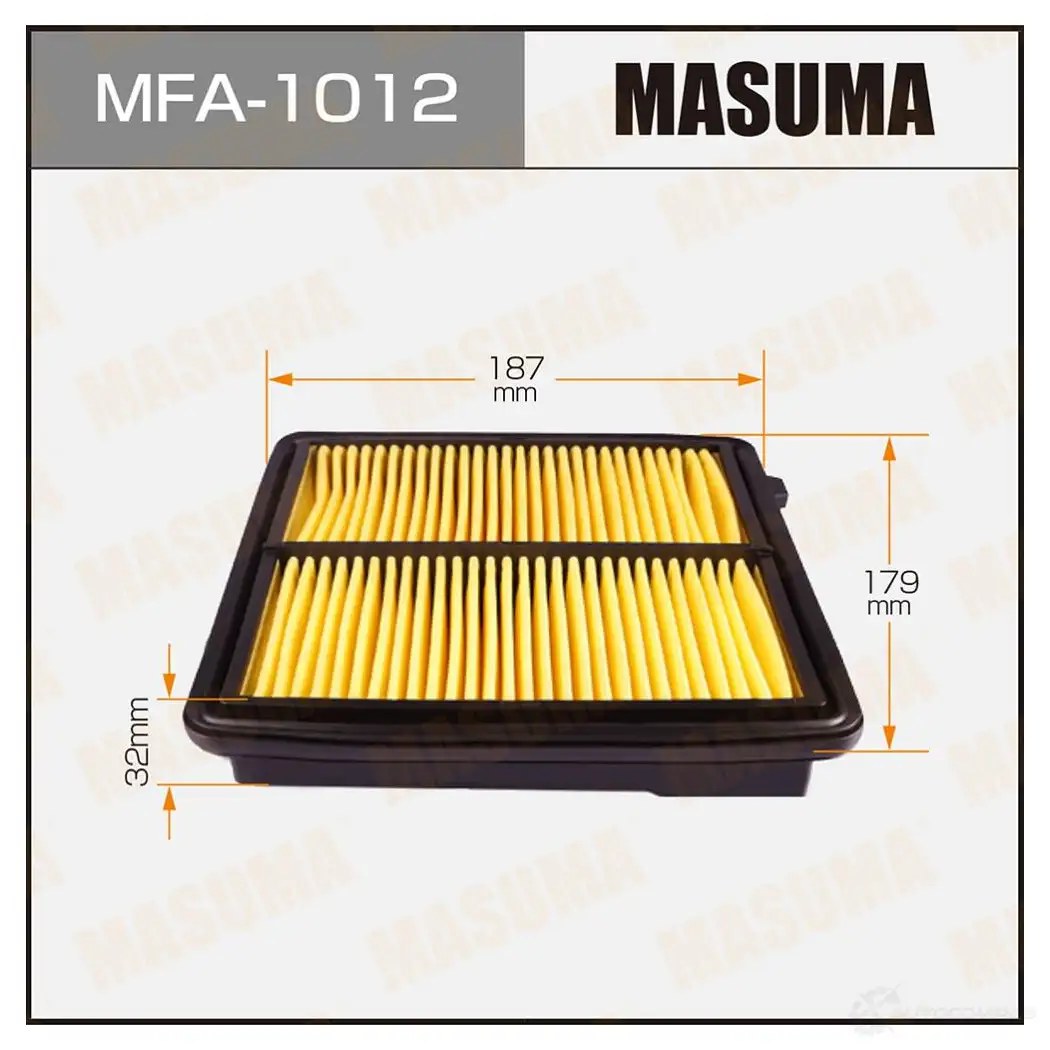 Фильтр воздушный MASUMA 4560116763603 MFA-1012 1422884454 KT HV1DT изображение 0