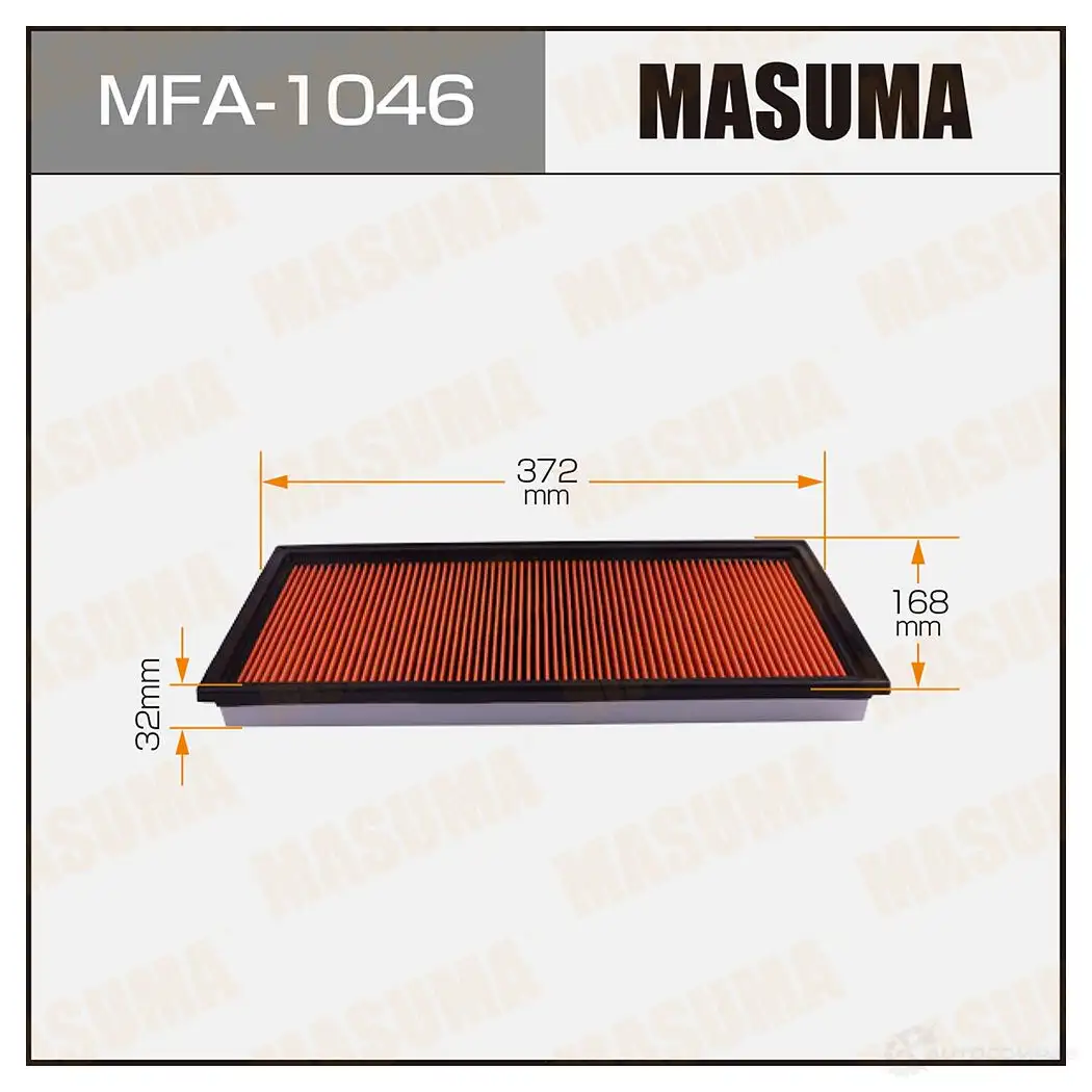 Фильтр воздушный с пропиткой маслом MASUMA 1420577162 MFA-1046 4560116761289 BT9F C3 изображение 0