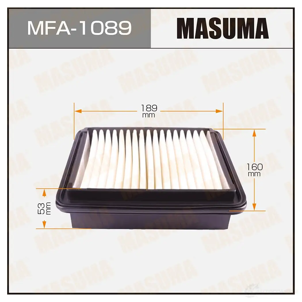 Фильтр воздушный MASUMA MFA-1089 1420577182 4560116762217 O O368 изображение 0