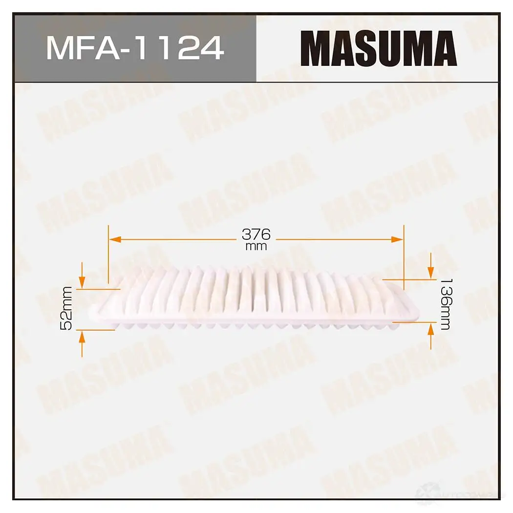 Фильтр воздушный MASUMA 1420577227 MFA-1124 4560116760299 AK PMRRQ изображение 0