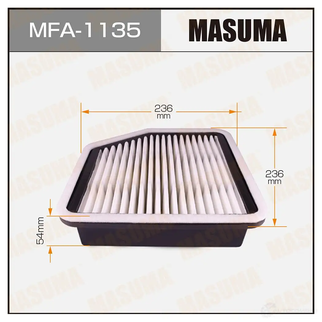 Фильтр воздушный MASUMA MFA-1135 N3 Y22CC 4560116761029 1420577234 изображение 0
