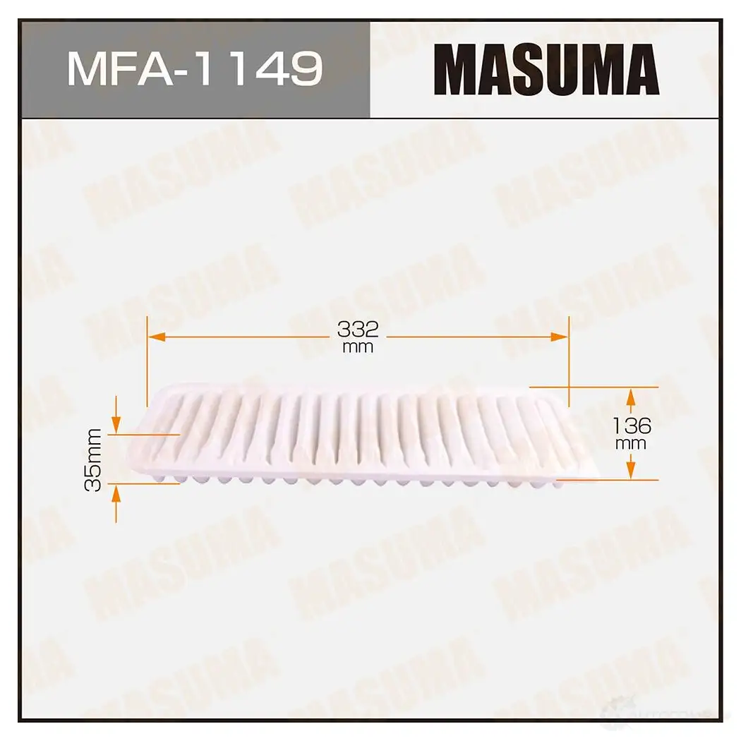 Фильтр воздушный MASUMA 4560116763627 MFA-1149 1422884471 Z R1BA6Y