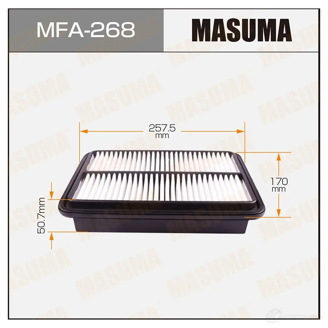 Фильтр воздушный MASUMA M3 LC24V 4560116760091 MFA-268 1422884403 изображение 0