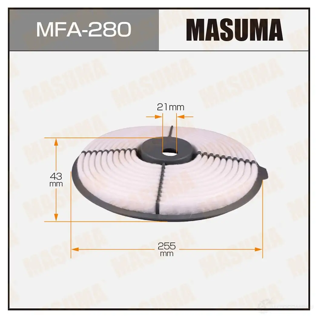 Фильтр воздушный MASUMA 772Q J2F 4560116760275 1420577202 MFA-280