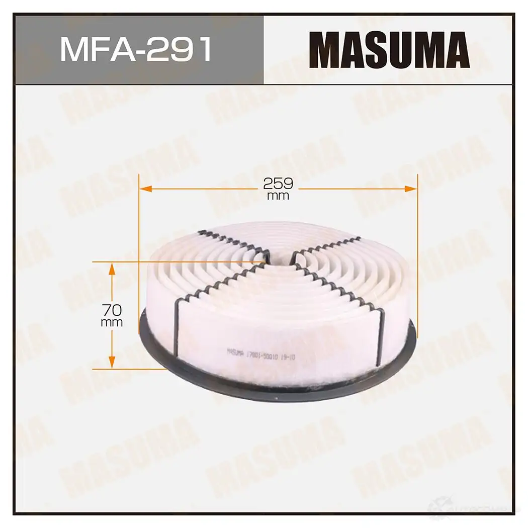 Фильтр воздушный MASUMA MFA-291 4560116761982 1UM308 U 1420577206 изображение 0
