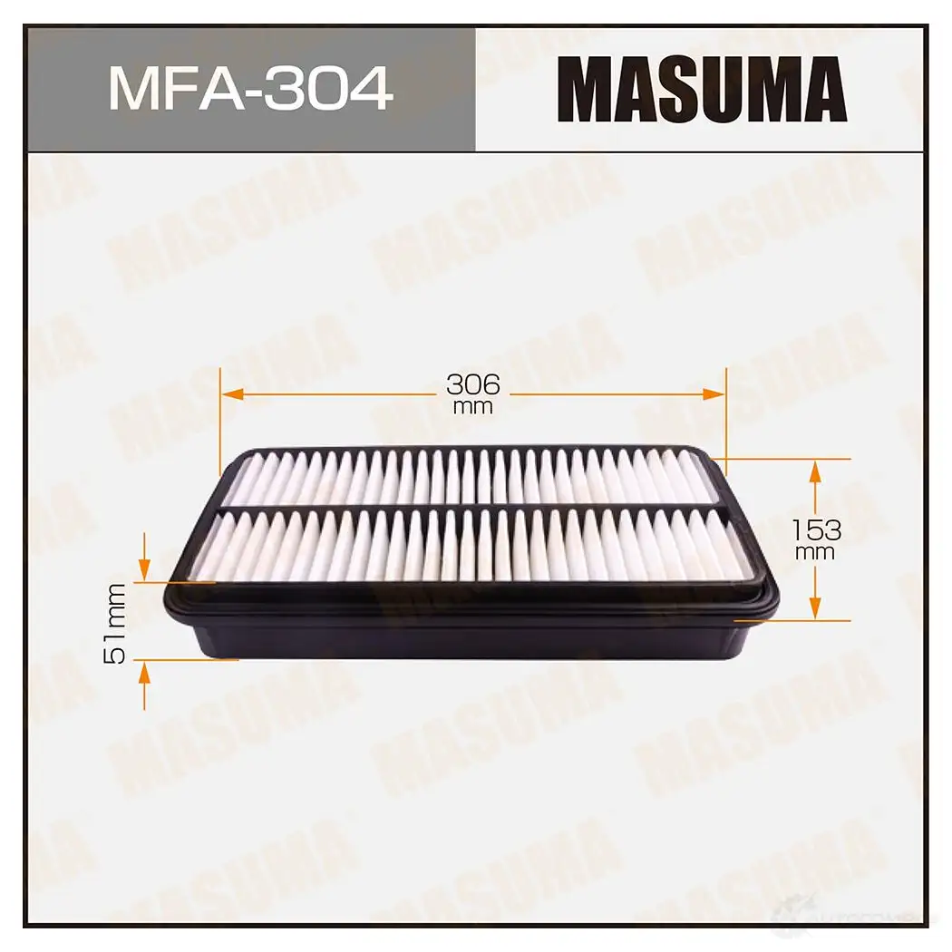 Фильтр воздушный MASUMA MFA-304 4560116760169 1420577209 F N8BY2Q изображение 0