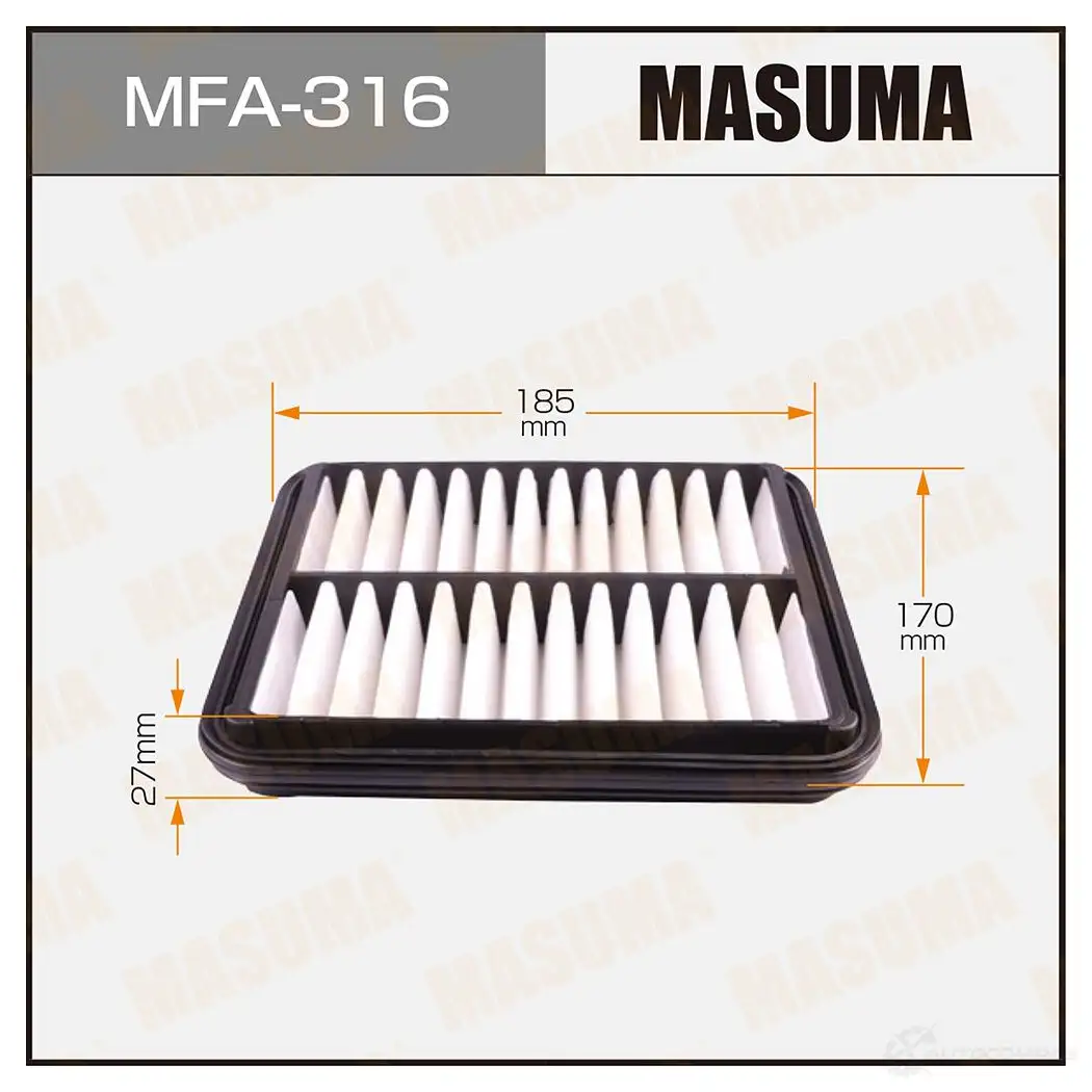 Фильтр воздушный MASUMA 4560116760237 1420577219 VWY1 6TW MFA-316 изображение 0