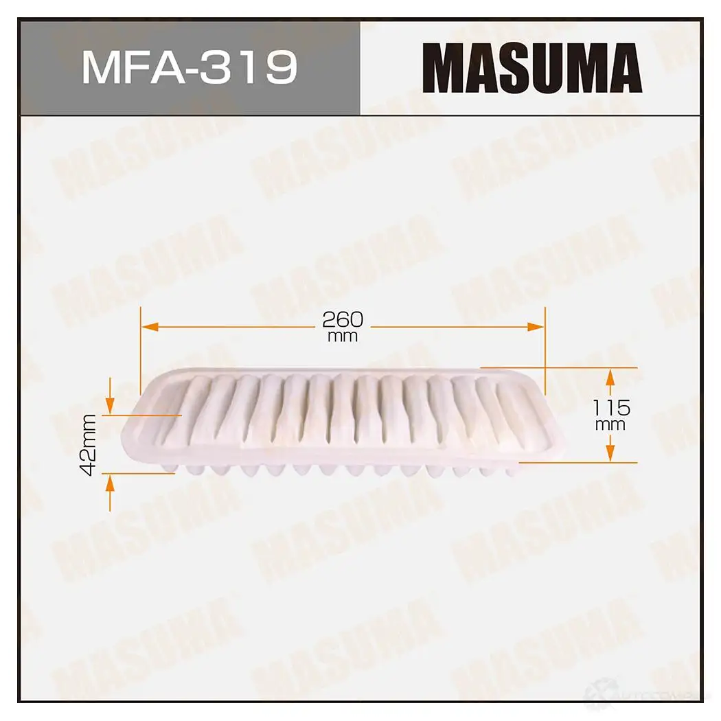 Фильтр воздушный MASUMA MFA-319 1420577223 G 8P1S 4560116760183 изображение 0