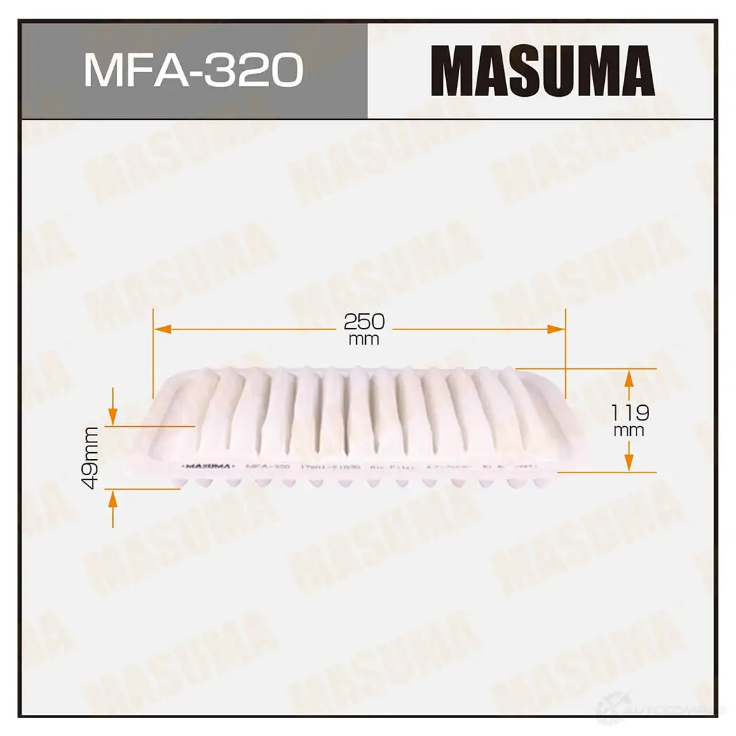 Фильтр воздушный MASUMA MFA-320 1420577225 L ZIB7X7 4560116760077 изображение 0