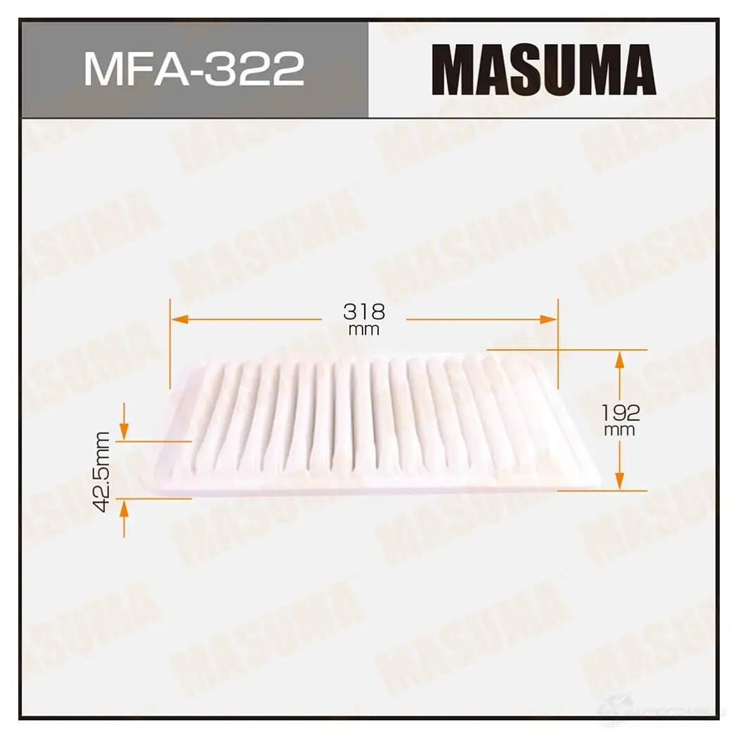Фильтр воздушный MASUMA 4560116760497 MFA-322 SDC 00H1 1420577228