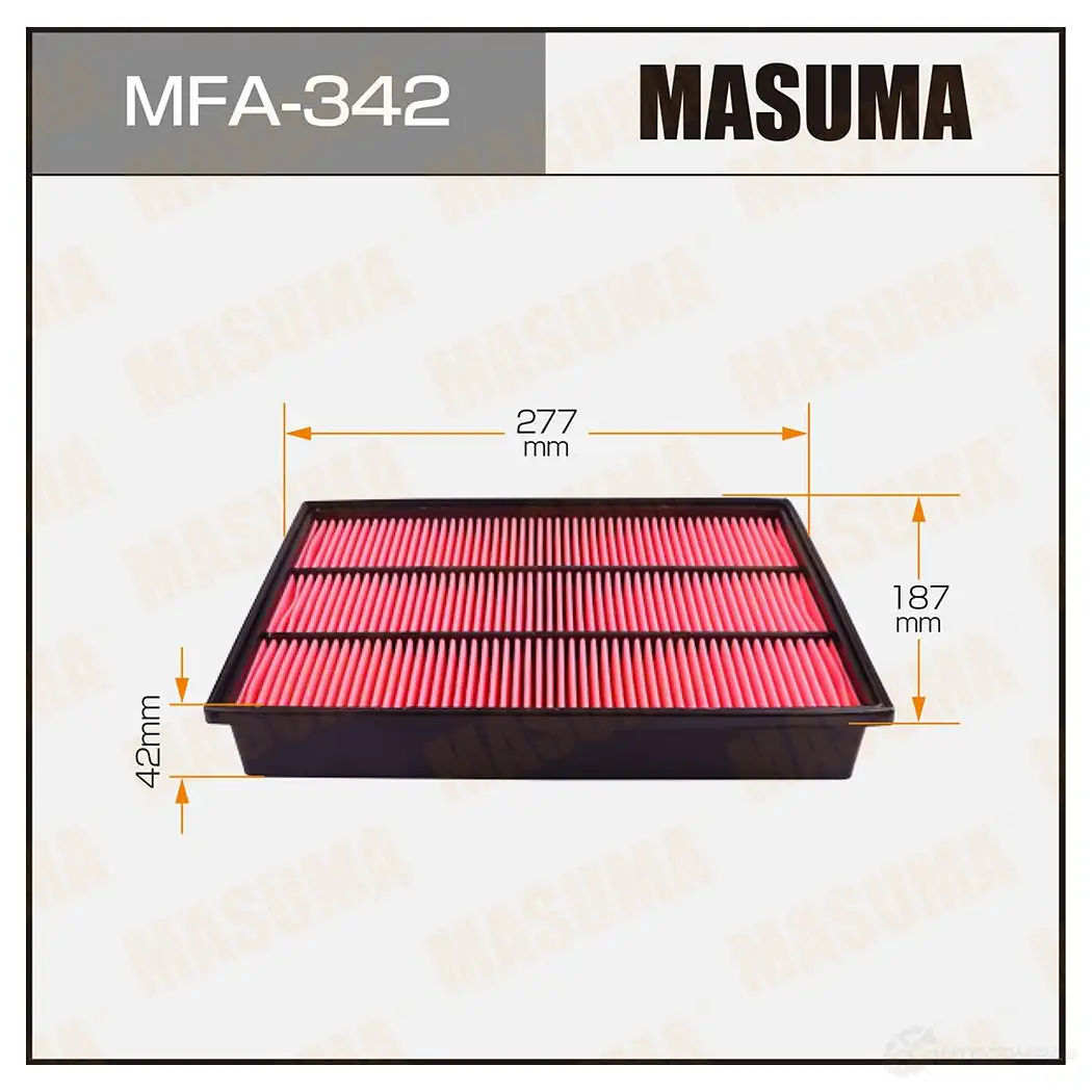 Фильтр воздушный MASUMA 4560116762262 1420577147 B2N4J Q MFA-342 изображение 0