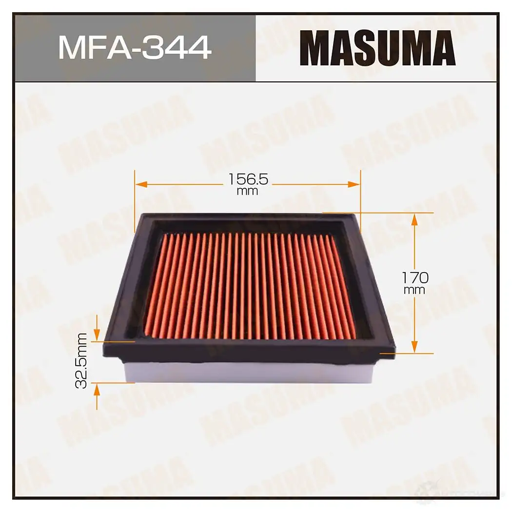Фильтр воздушный с пропиткой маслом MASUMA RUD H6V6 4560116761296 1420577161 MFA-344