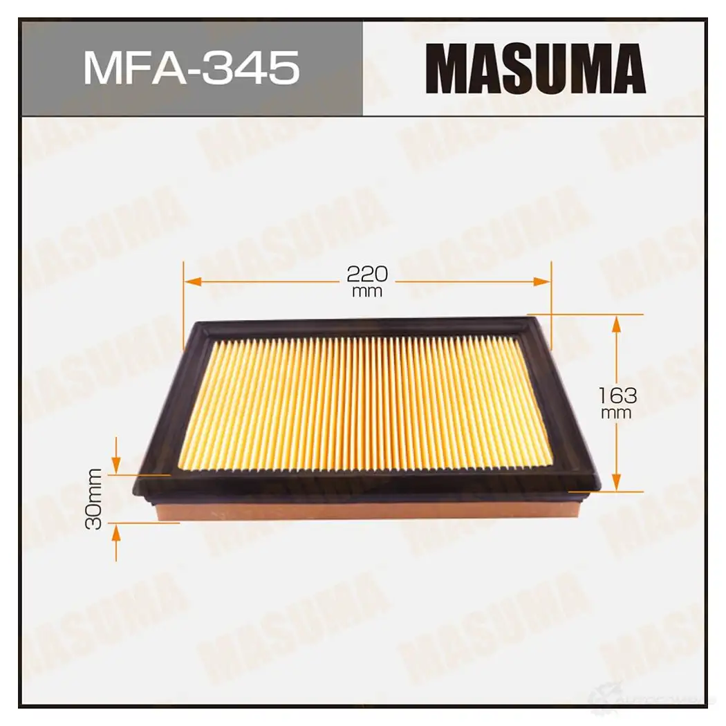 Фильтр воздушный с пропиткой маслом MASUMA 4560116765300 1420577158 RIF8 PK MFA-345