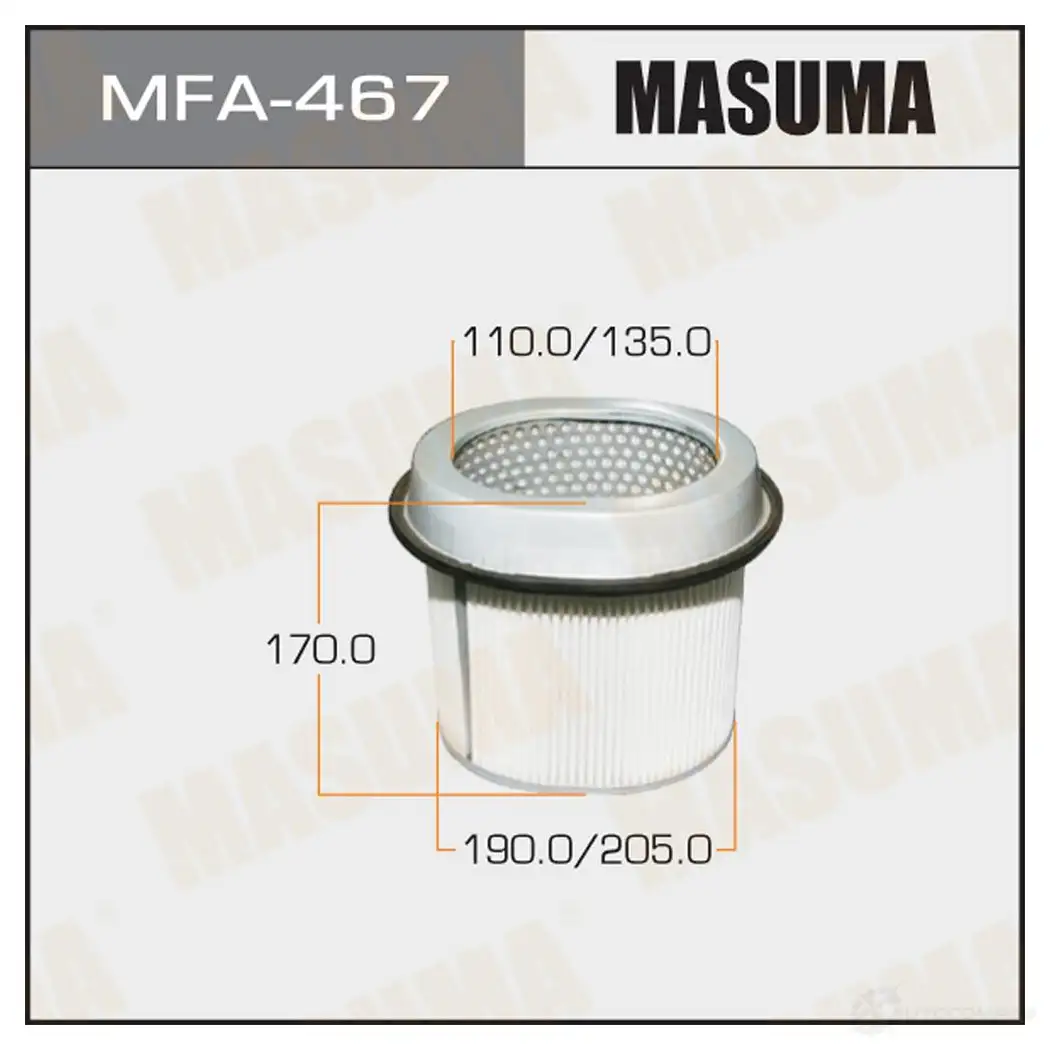 Фильтр воздушный MASUMA 1420577166 Y UI0UZ0 4560116760688 MFA-467 изображение 0