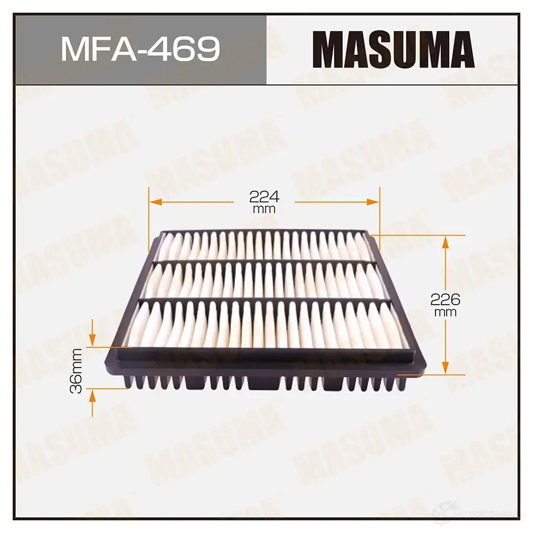 Фильтр воздушный MASUMA JM3 FG 4560116760350 1420577168 MFA-469 изображение 0