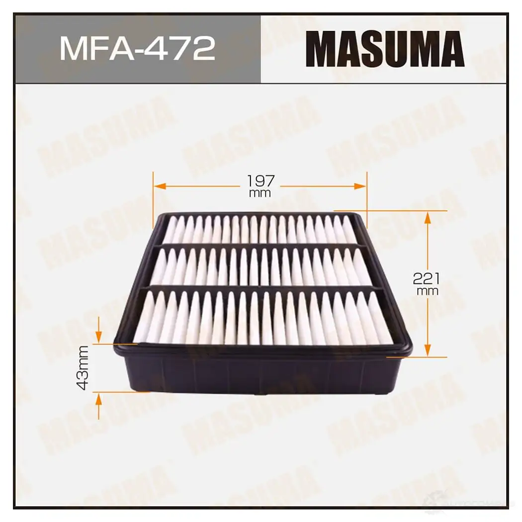 Фильтр воздушный MASUMA MFA-472 4560116762095 Z RXX2G 1420577171 изображение 0