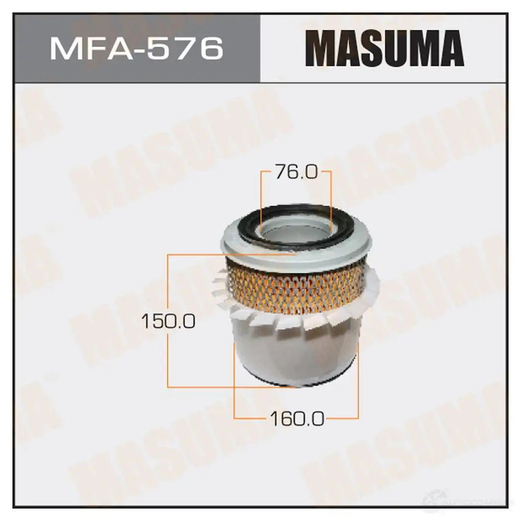 Фильтр воздушный MASUMA MFA-576 1422884420 9 B9JX 4560116761616