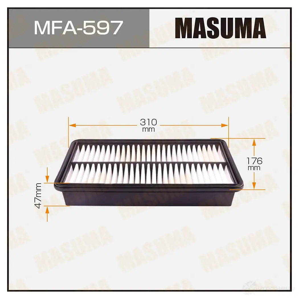 Фильтр воздушный MASUMA K4 ZJUP7 MFA-597 1420577138 4560116762118 изображение 0