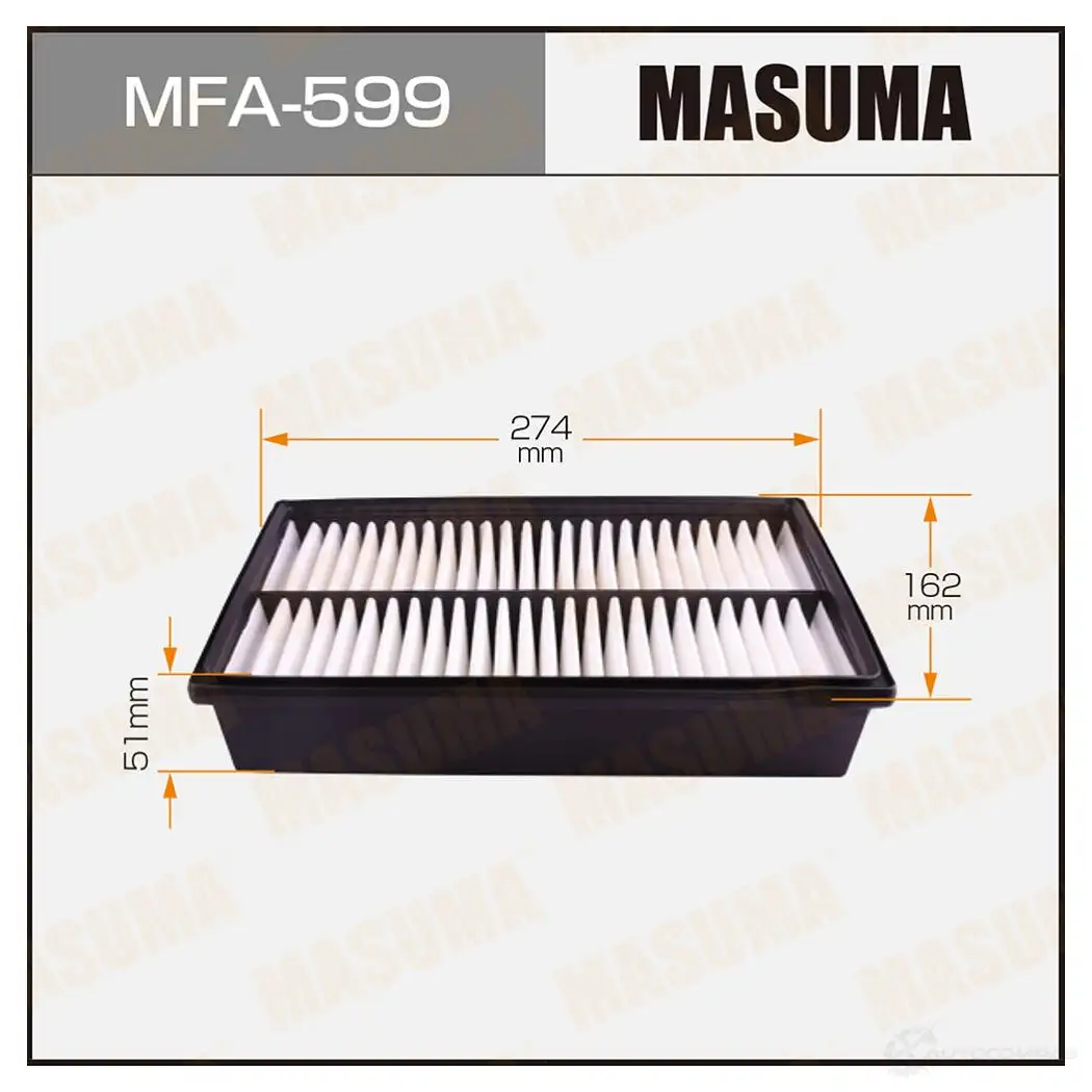 Фильтр воздушный MASUMA 4560116764754 MFA-599 1422884429 KG YZ9