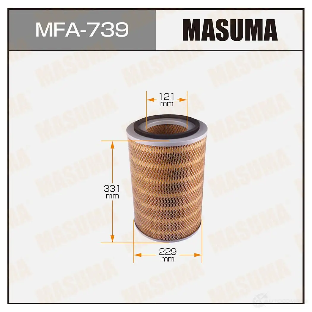 Фильтр воздушный MASUMA UDV2 W1 1420577112 MFA-739 4560116761258 изображение 0