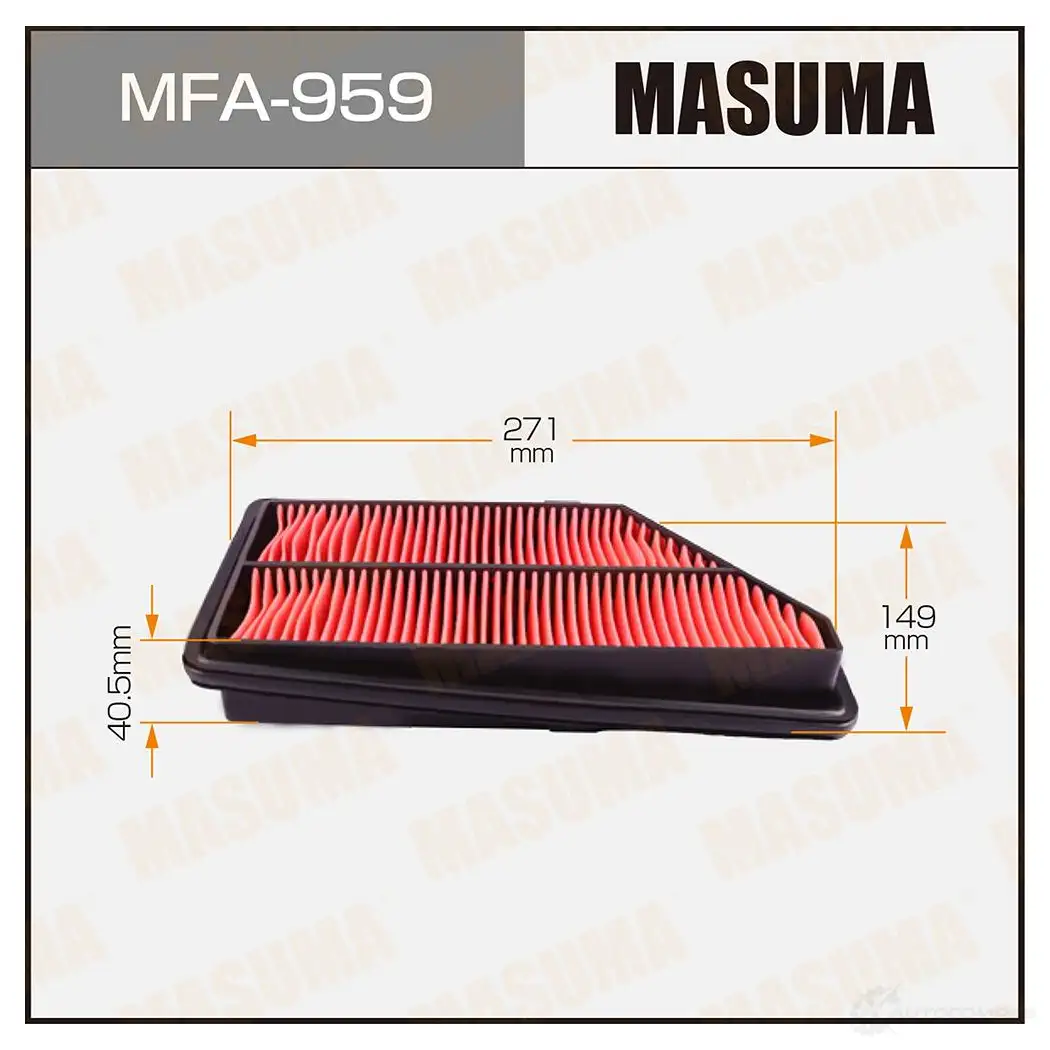 Фильтр воздушный MASUMA MFA-959 1422884441 4560116760503 LIJ QN изображение 0