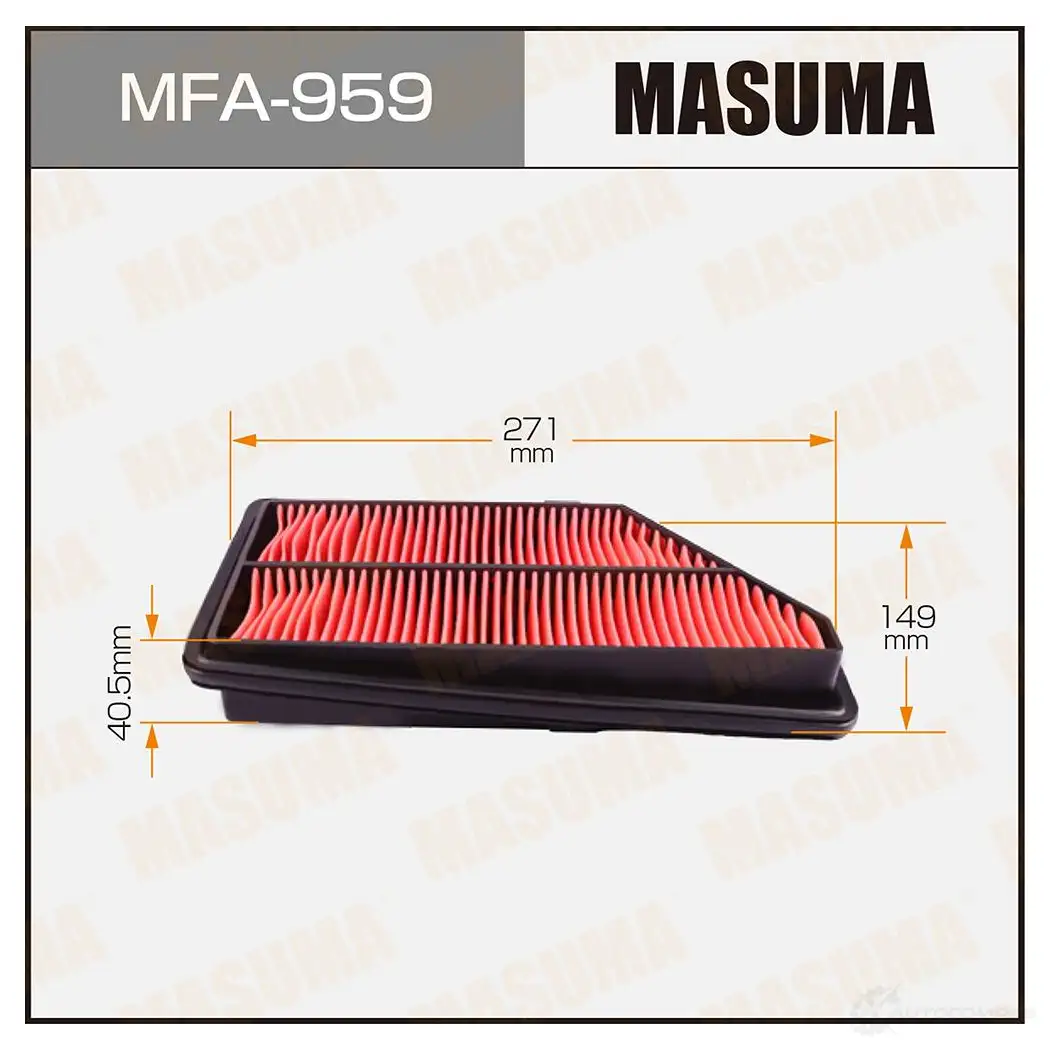 Фильтр воздушный MASUMA MFA-959 1422884441 4560116760503 LIJ QN