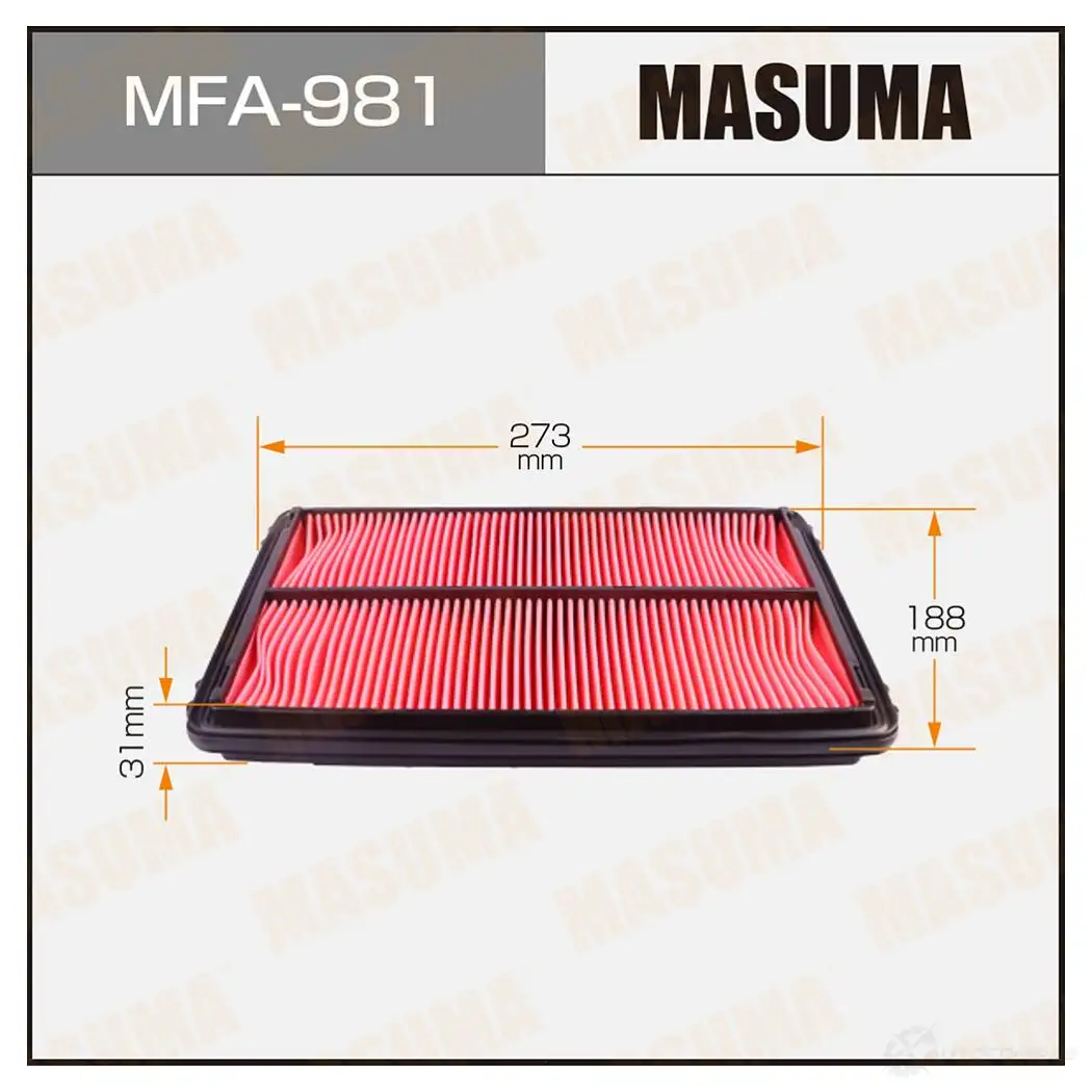 Фильтр воздушный MASUMA 4560116760398 1422884435 V BQTX MFA-981