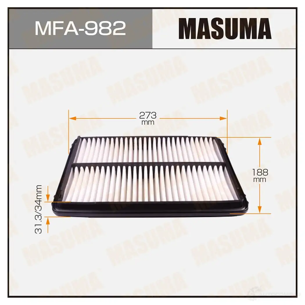 Фильтр воздушный MASUMA 1422884434 MFA-982 4560116761128 P8UI 9V