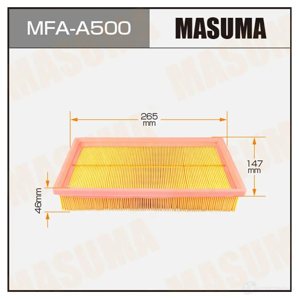 Фильтр воздушный MASUMA 4560116763849 MFA-A500 PAZ 3F7 1422884537 изображение 0